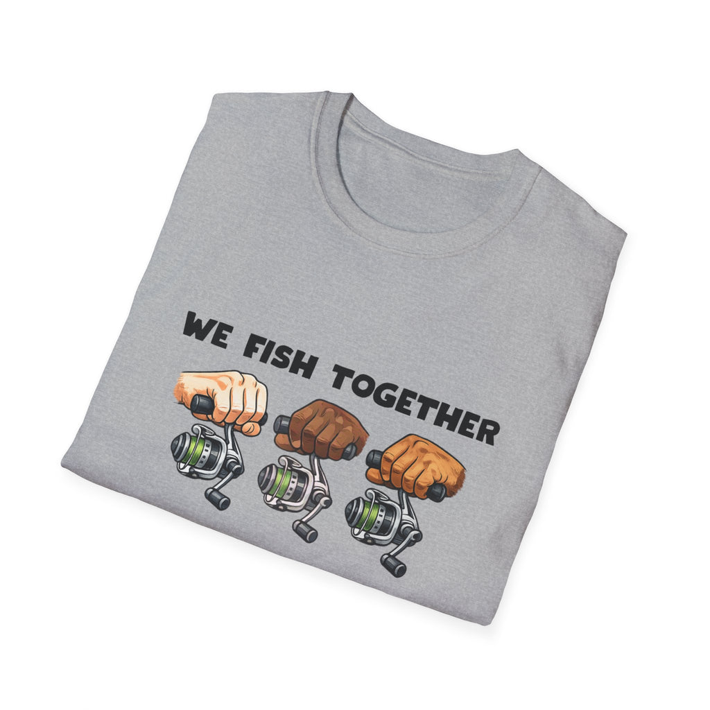 Fishing Team T-Shirt — "We Fish Together" Graphic Tee for Anglers