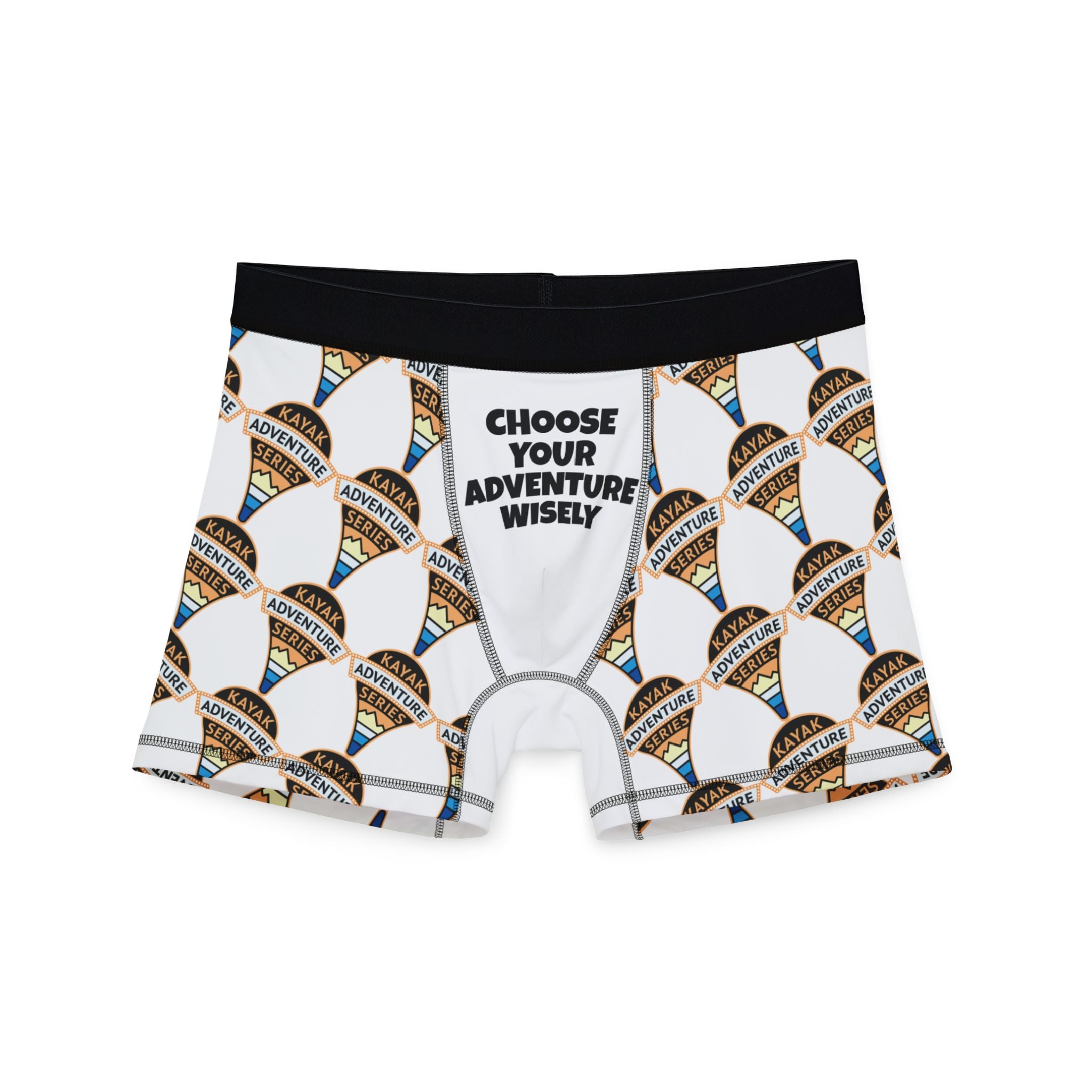 KAS Map Pin Logo Pattern Men’s Boxer Briefs — "Choose Your Adventure Wisely"