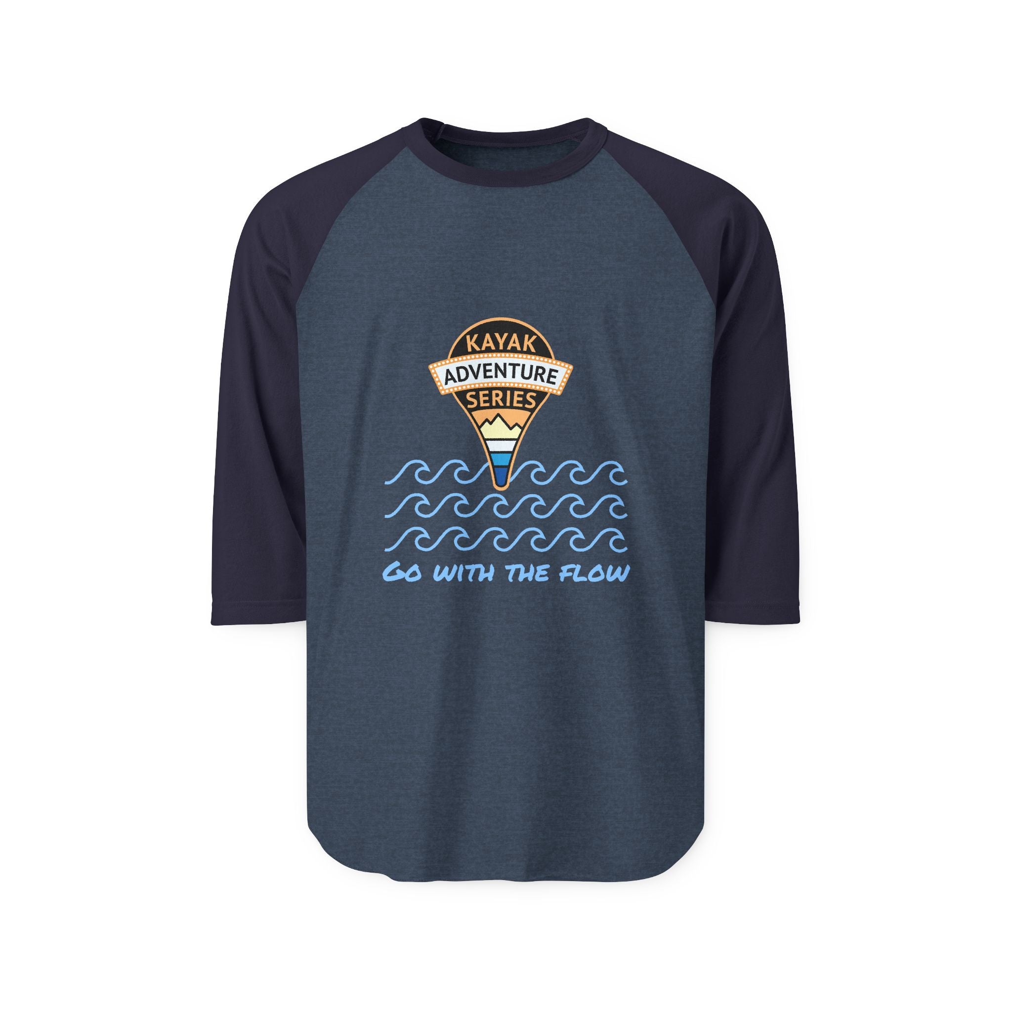 Kayak Adventure Series Raglan Shirt – 'Go With The Flow' Outdoor Tee