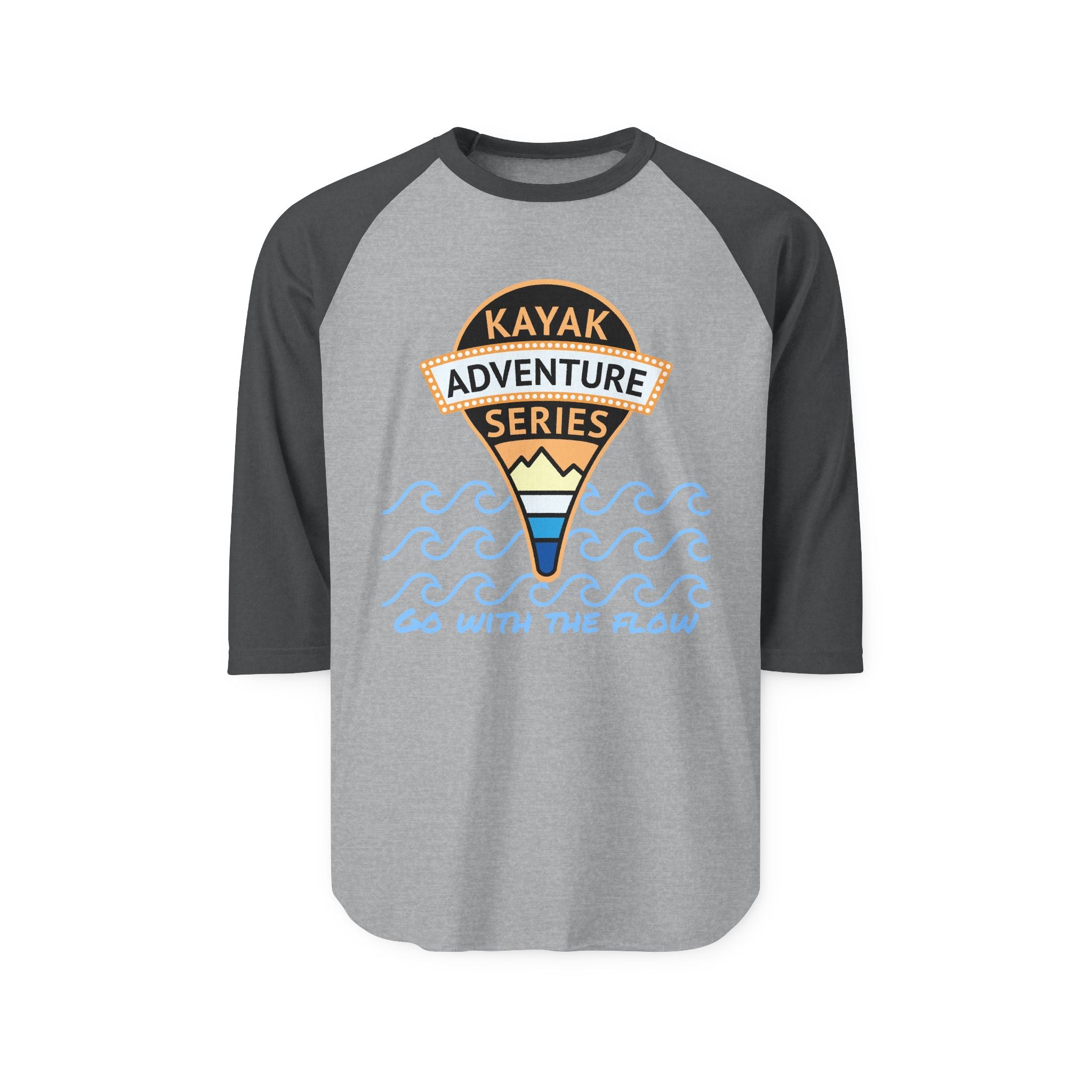 Kayak Adventure Series Raglan Shirt – 'Go With The Flow' Outdoor Tee
