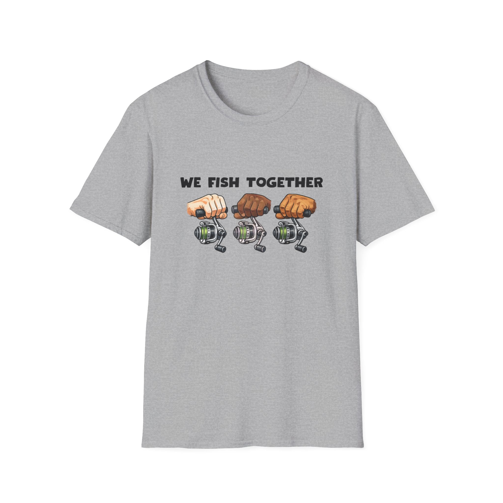 Fishing Team T-Shirt — "We Fish Together" Graphic Tee for Anglers