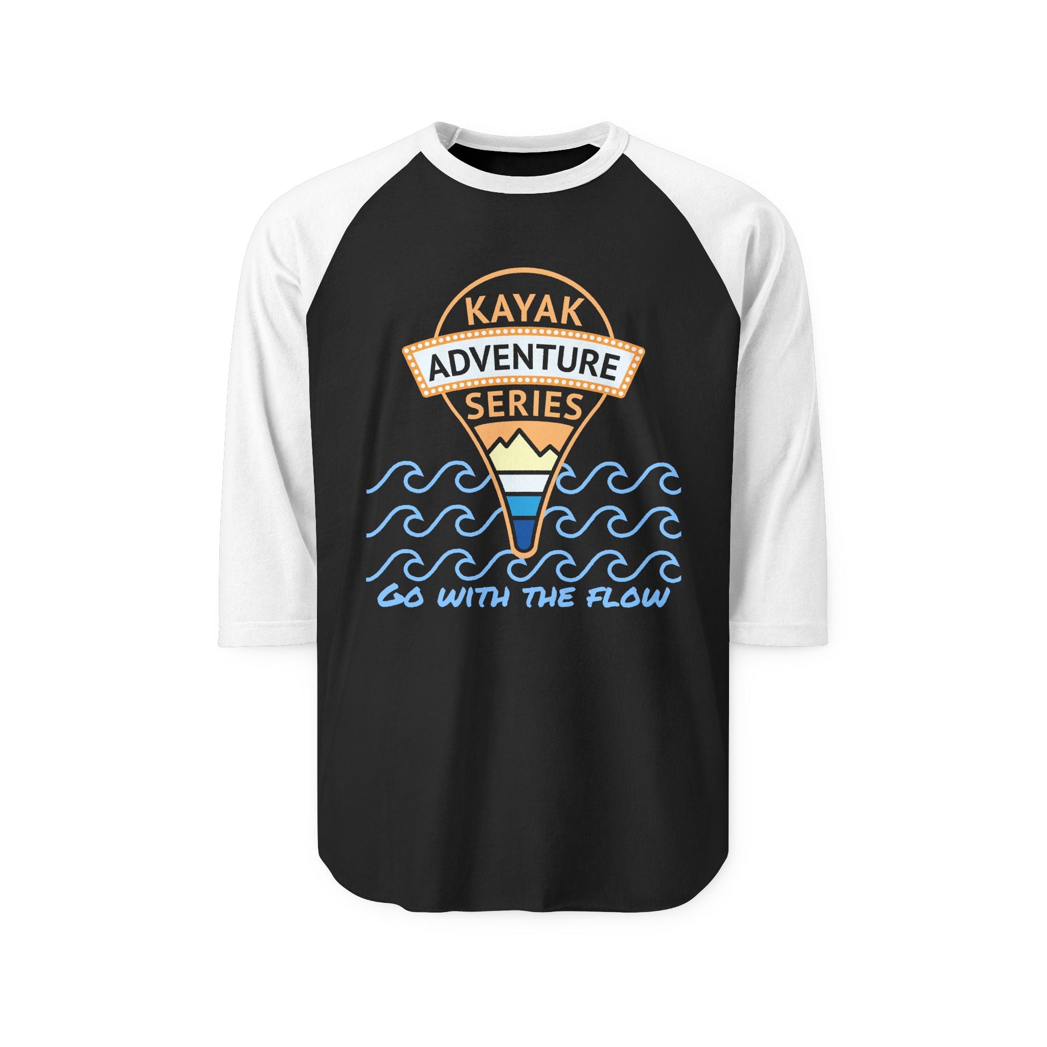 Kayak Adventure Series Raglan Shirt – 'Go With The Flow' Outdoor Tee