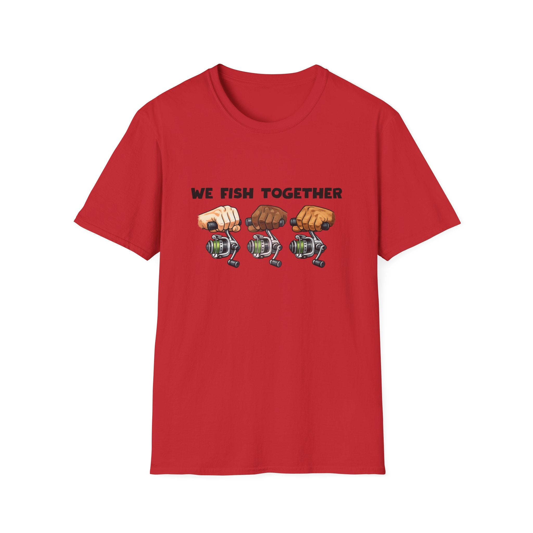 Fishing Team T-Shirt — "We Fish Together" Graphic Tee for Anglers