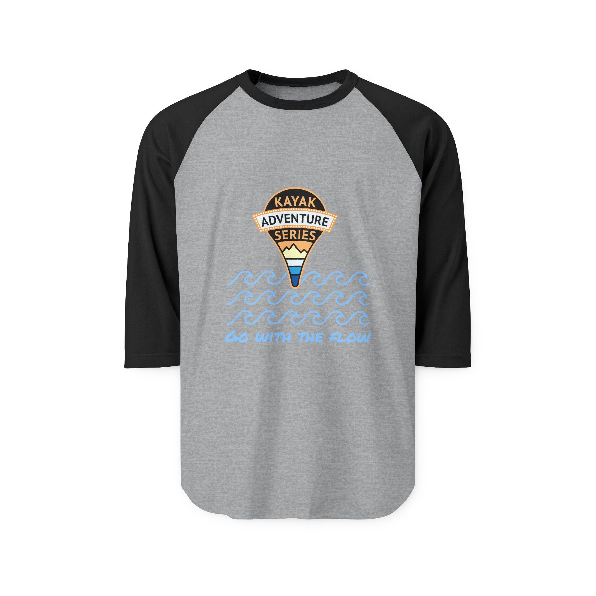 Kayak Adventure Series Raglan Shirt – 'Go With The Flow' Outdoor Tee