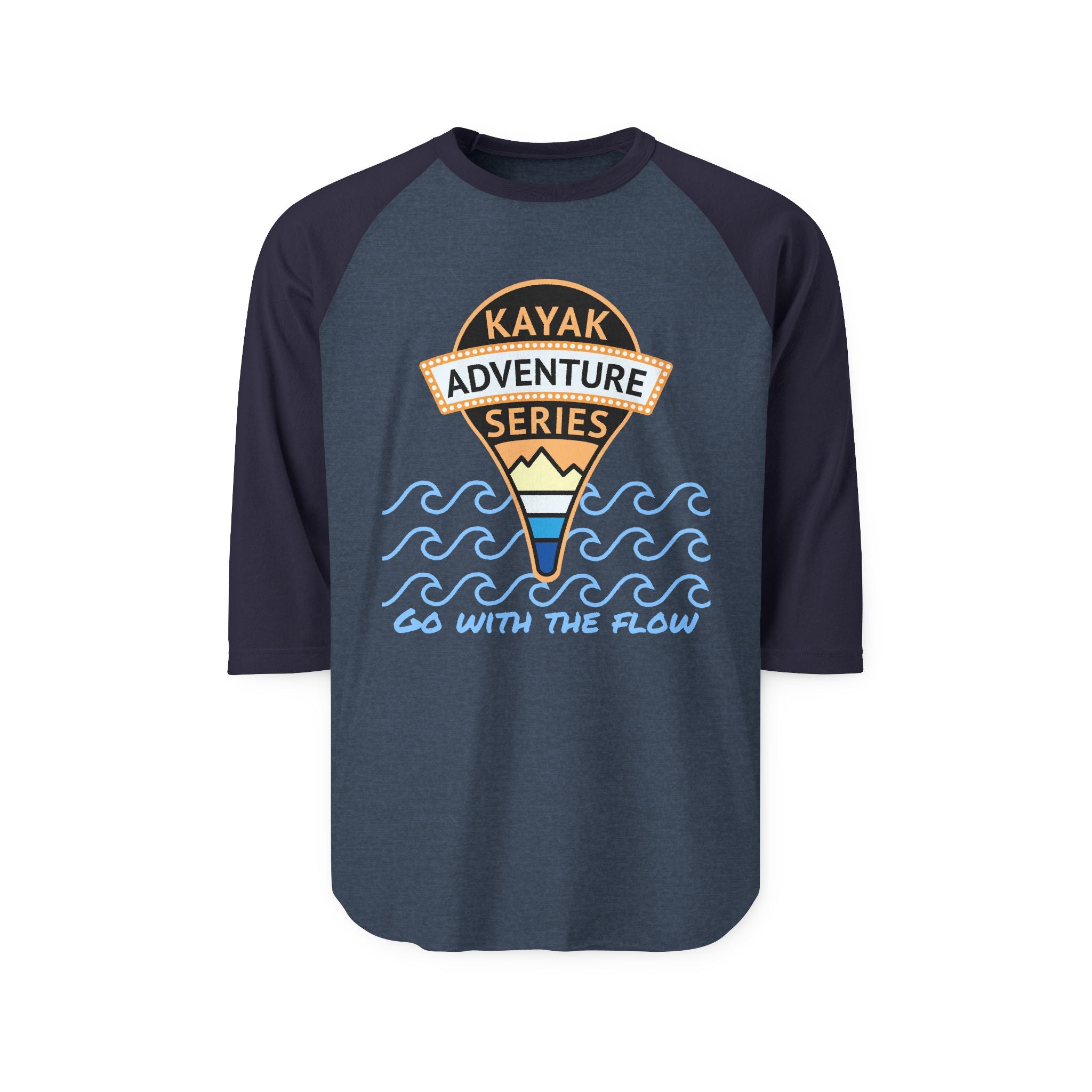 Kayak Adventure Series Raglan Shirt – 'Go With The Flow' Outdoor Tee