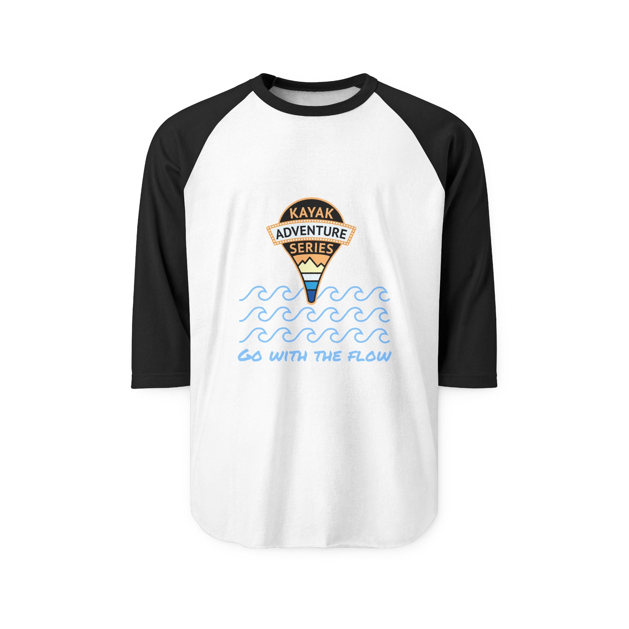 Kayak Adventure Series Raglan Shirt – 'Go With The Flow' Outdoor Tee