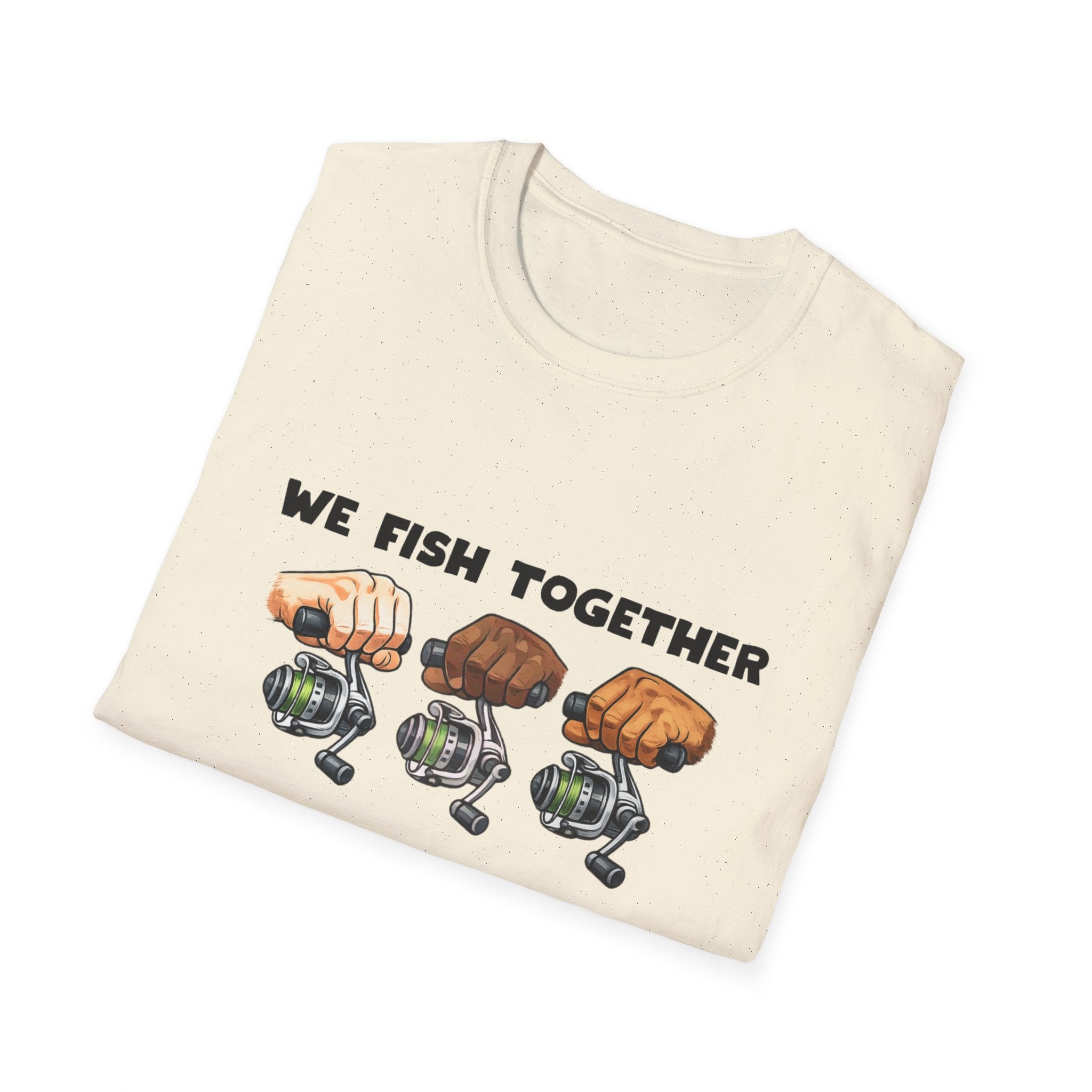 Fishing Team T-Shirt — "We Fish Together" Graphic Tee for Anglers