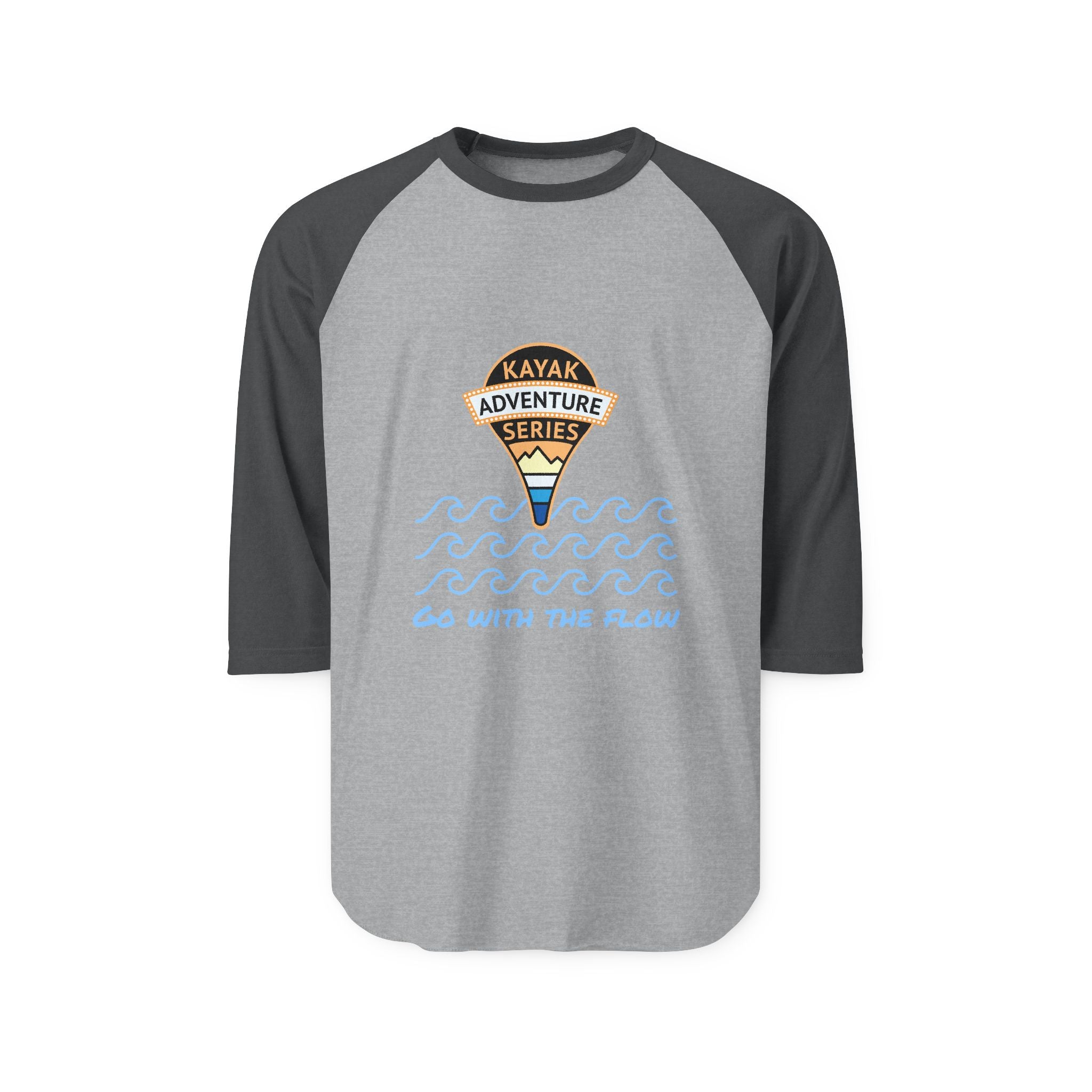 Kayak Adventure Series Raglan Shirt – 'Go With The Flow' Outdoor Tee