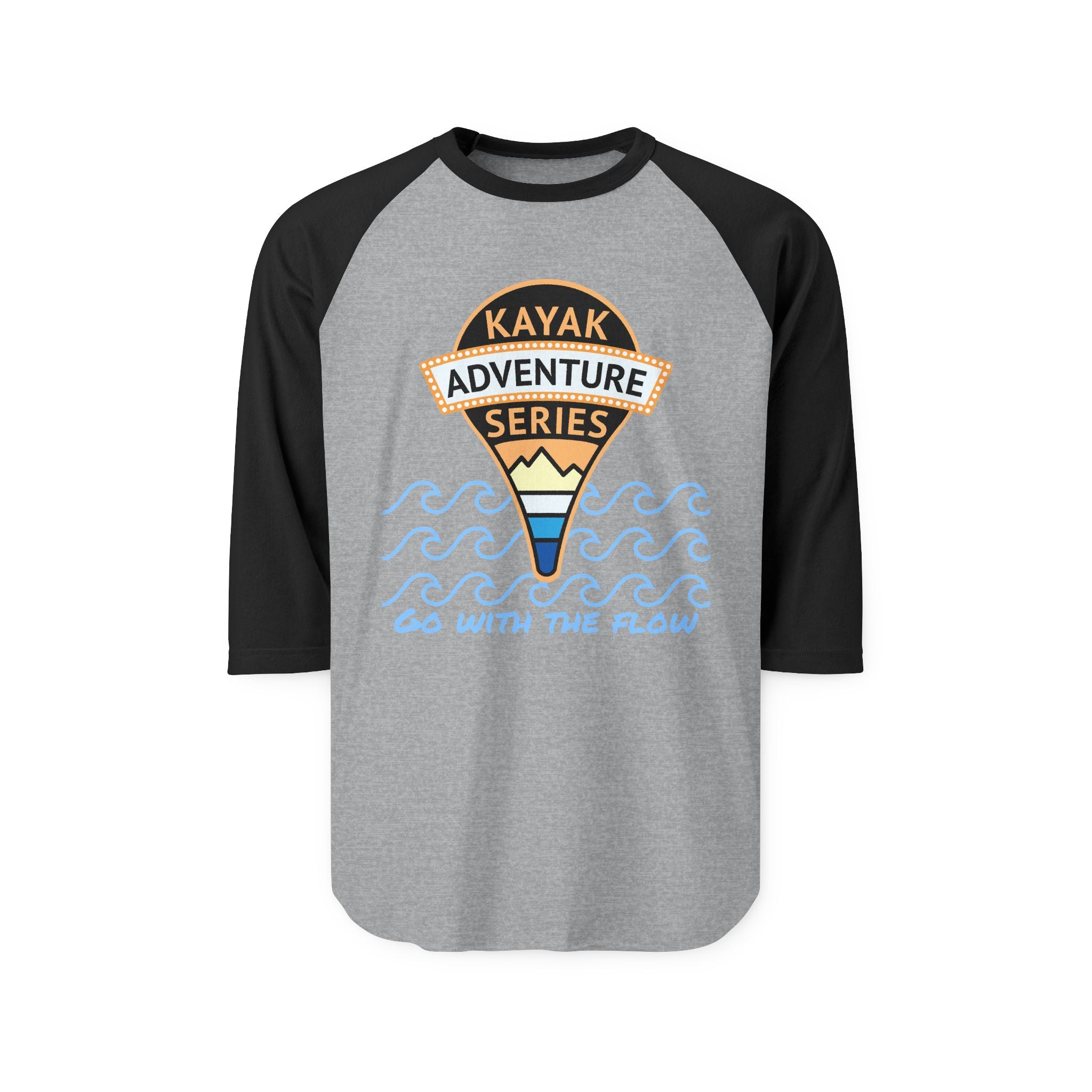 Kayak Adventure Series Raglan Shirt – 'Go With The Flow' Outdoor Tee