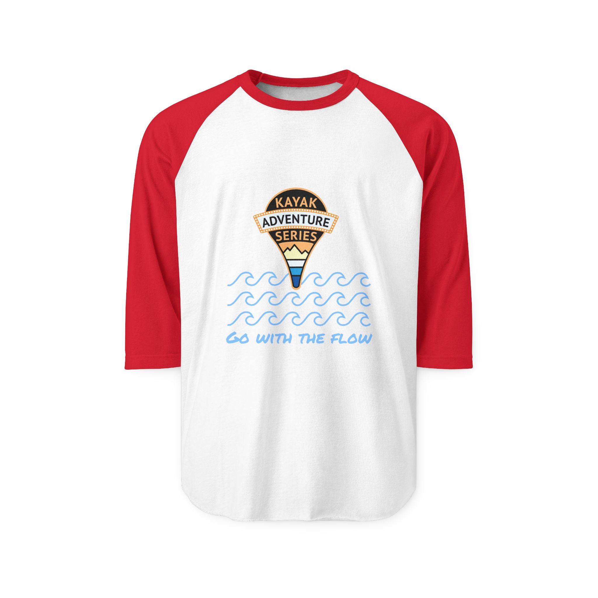 Kayak Adventure Series Raglan Shirt – 'Go With The Flow' Outdoor Tee