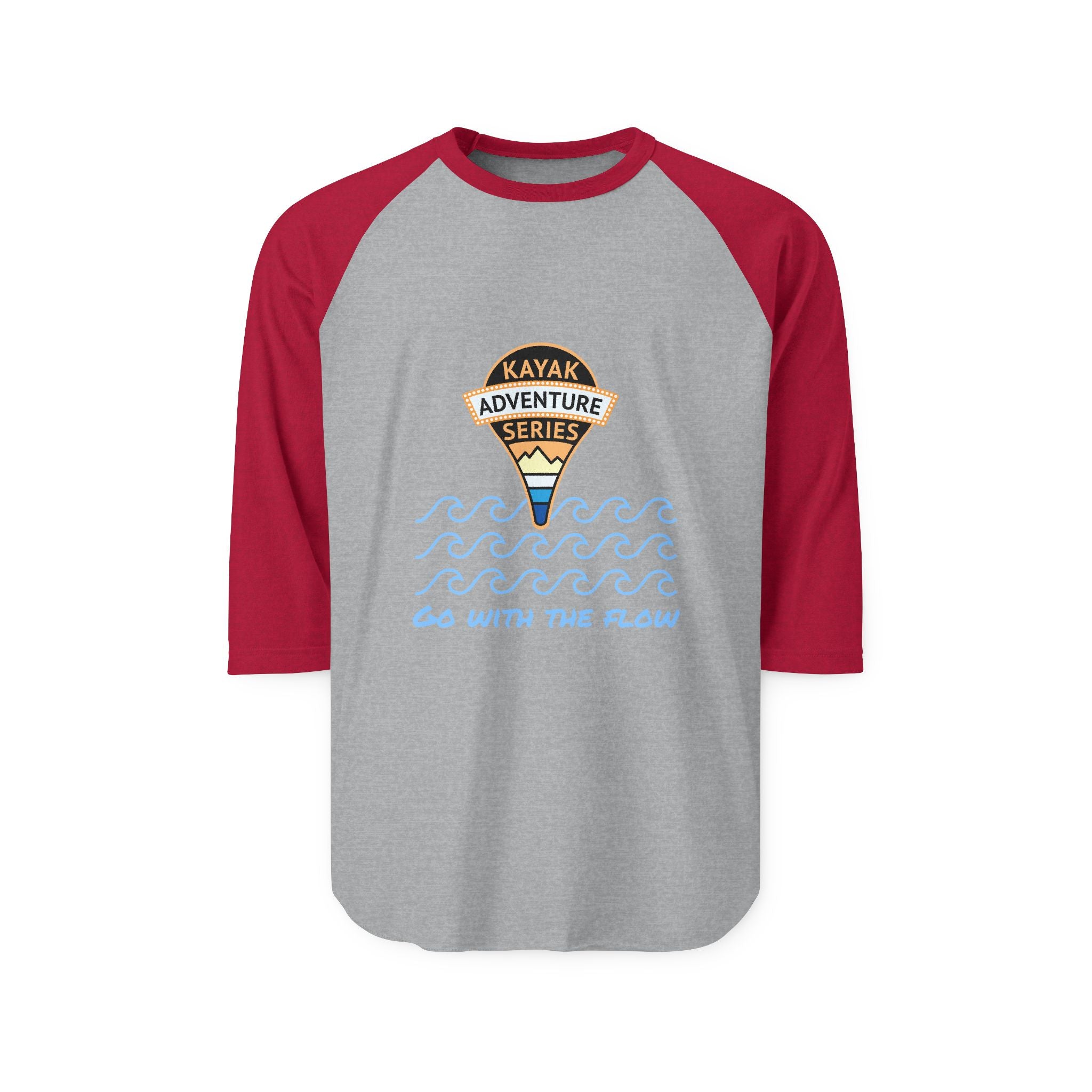 Kayak Adventure Series Raglan Shirt – 'Go With The Flow' Outdoor Tee