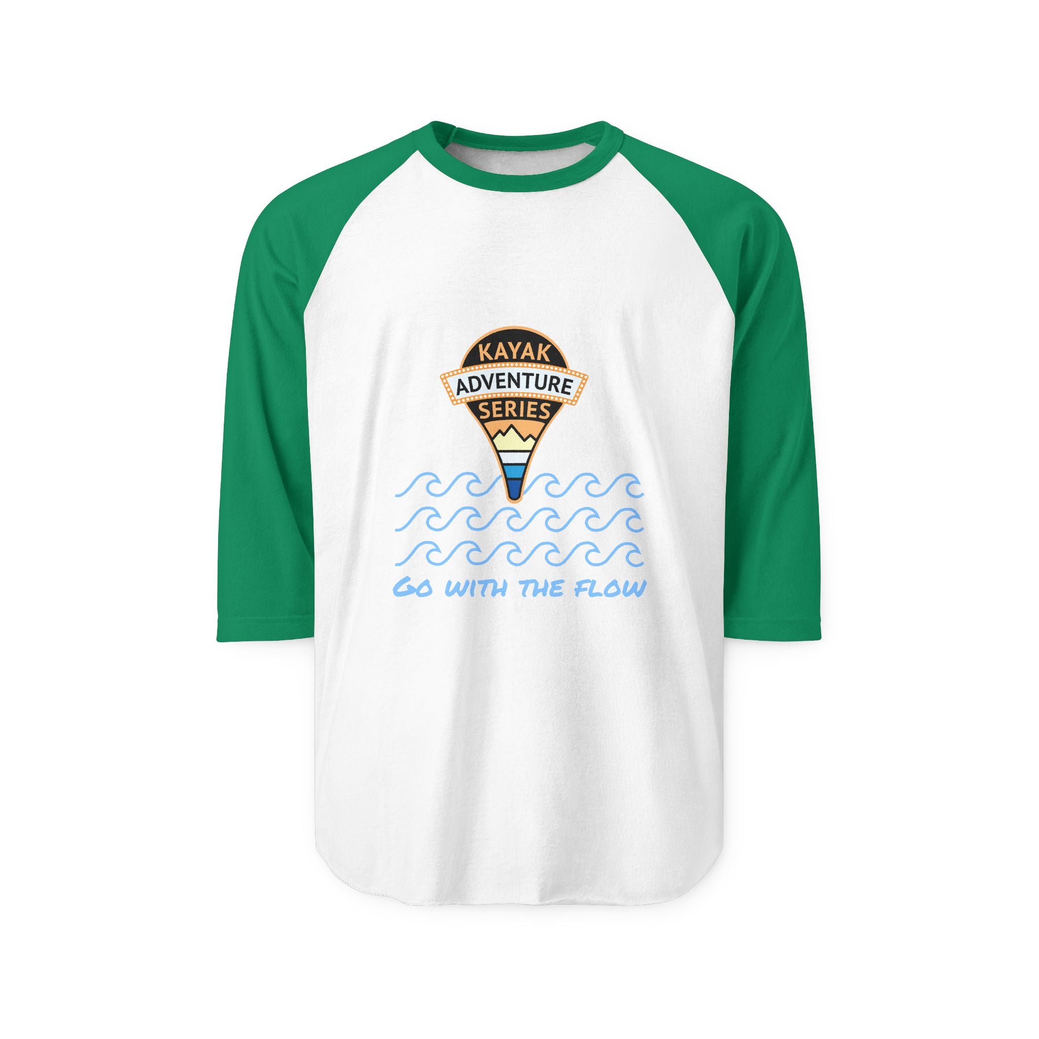 Kayak Adventure Series Raglan Shirt – 'Go With The Flow' Outdoor Tee