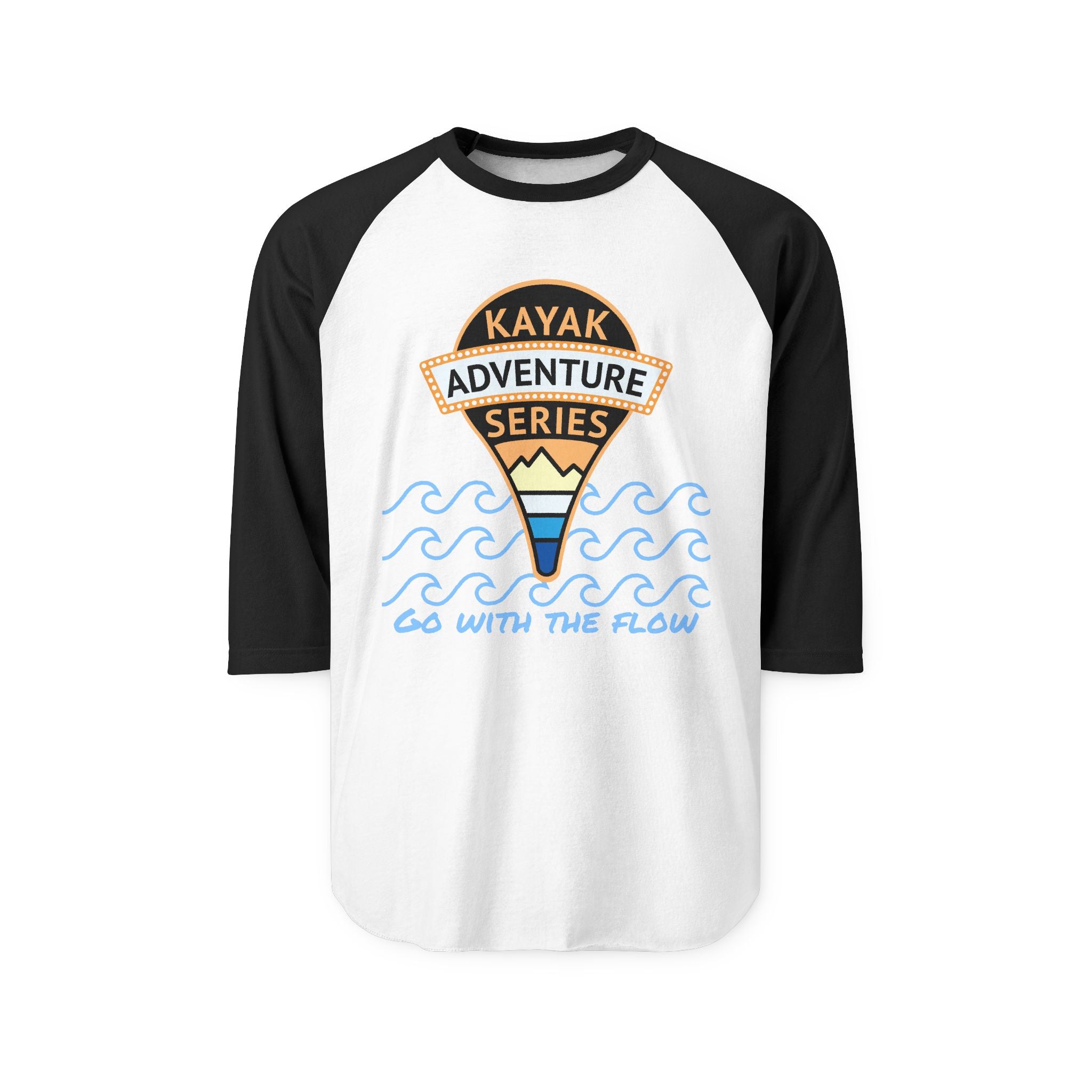 Kayak Adventure Series Raglan Shirt – 'Go With The Flow' Outdoor Tee
