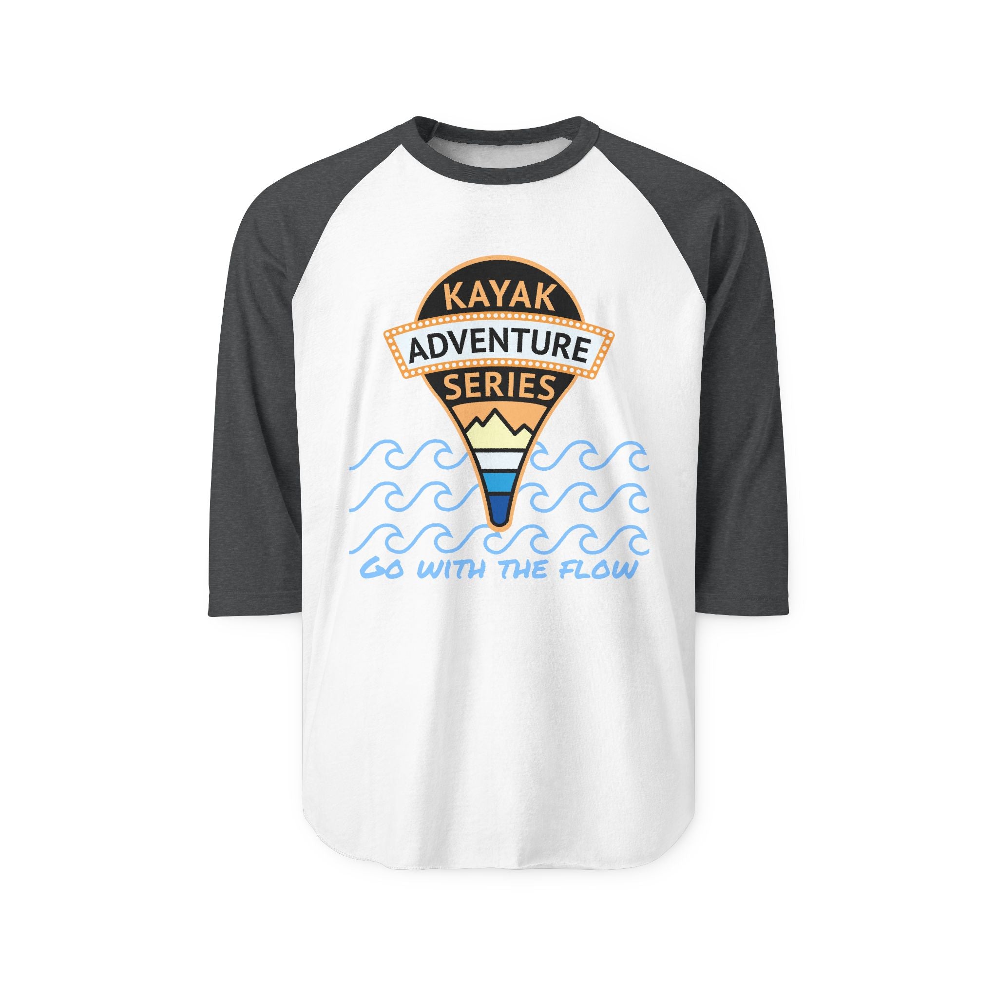 Kayak Adventure Series Raglan Shirt – 'Go With The Flow' Outdoor Tee