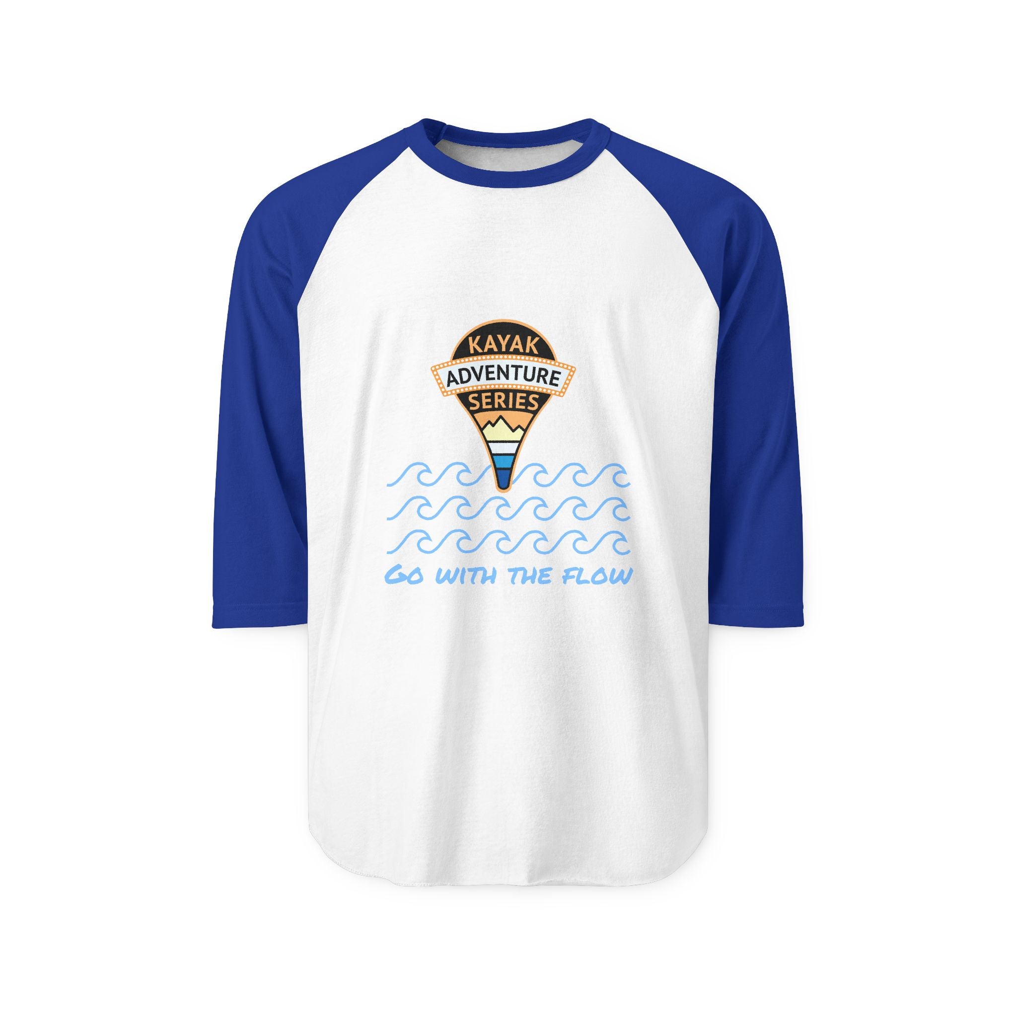 Kayak Adventure Series Raglan Shirt – 'Go With The Flow' Outdoor Tee