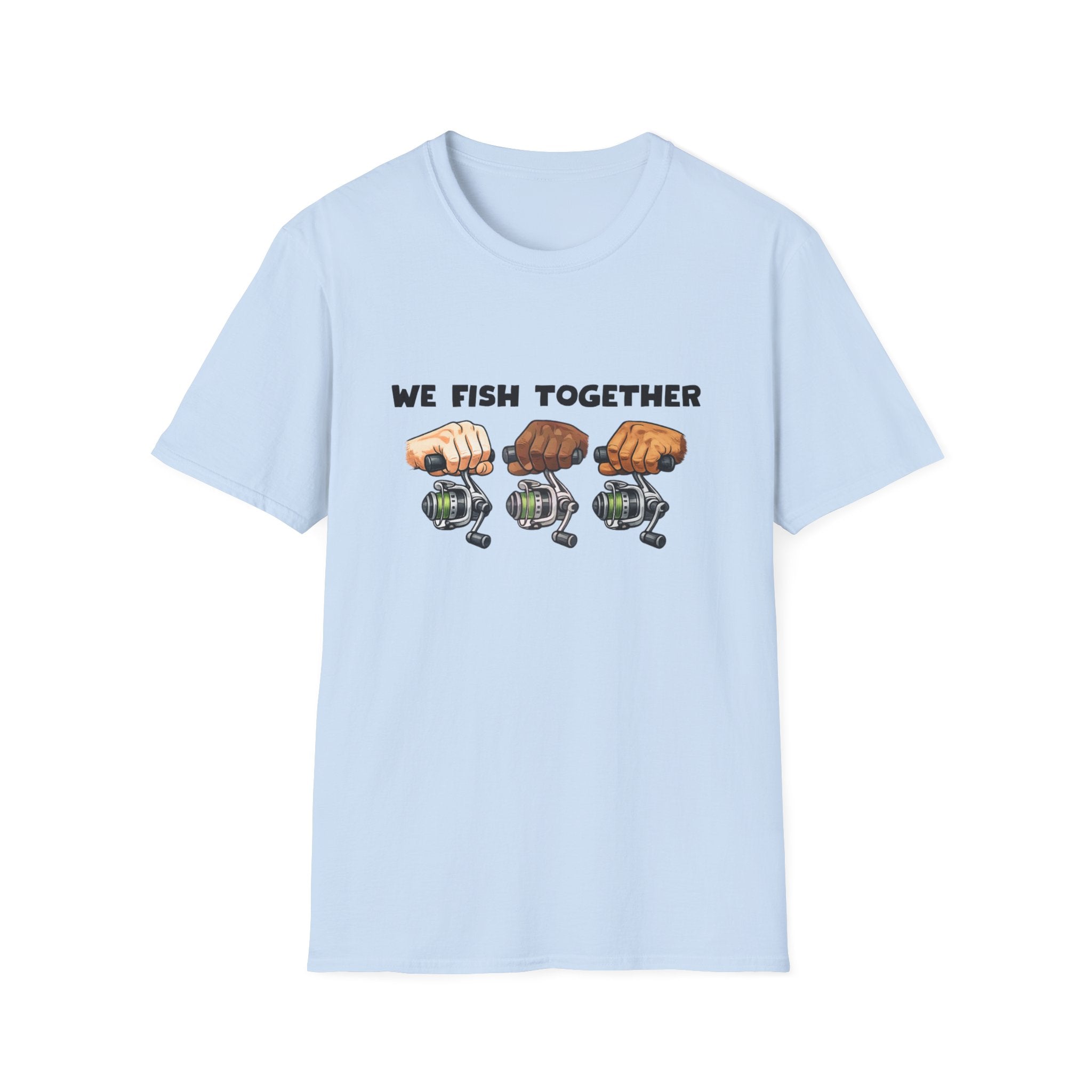 Fishing Team T-Shirt — "We Fish Together" Graphic Tee for Anglers