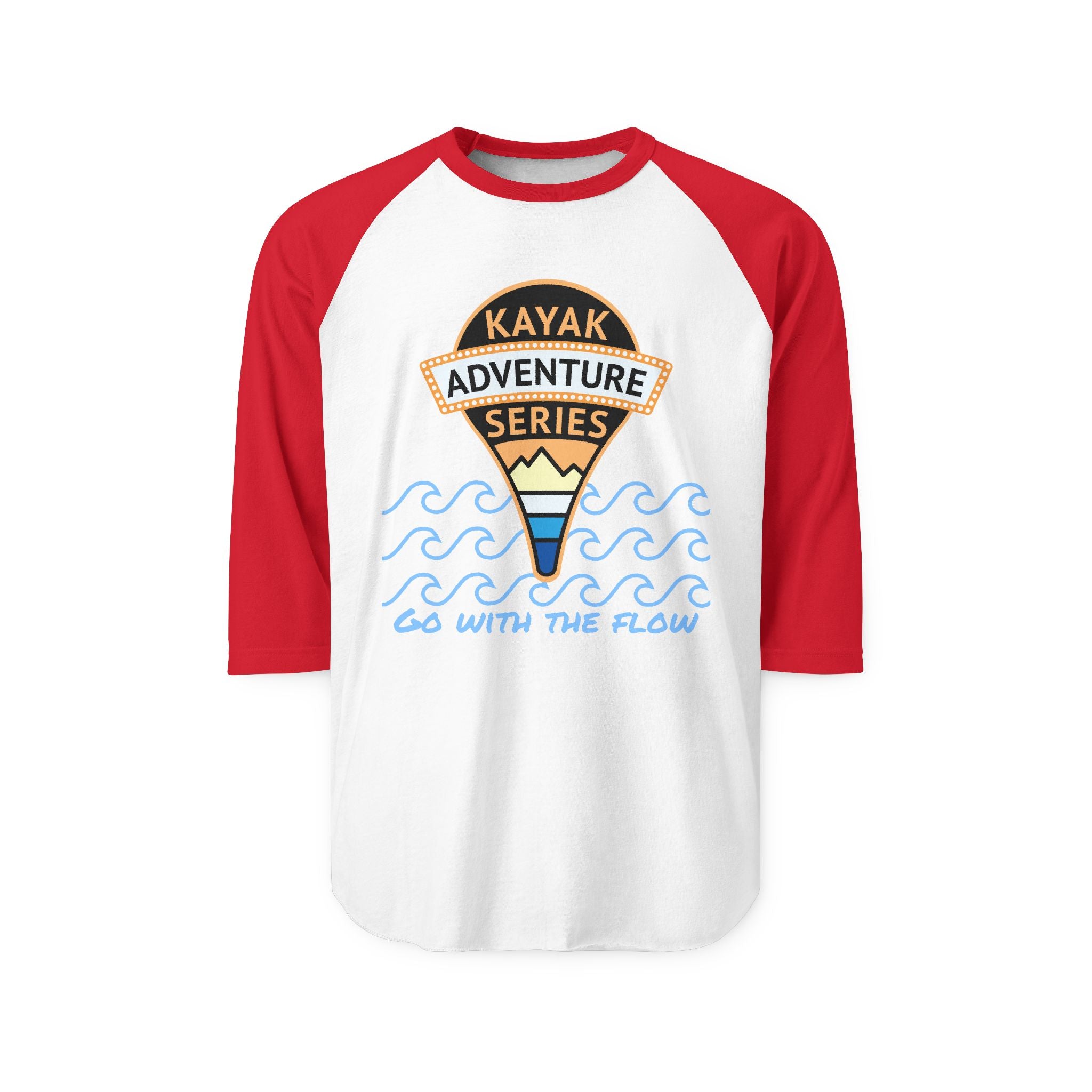 Kayak Adventure Series Raglan Shirt – 'Go With The Flow' Outdoor Tee
