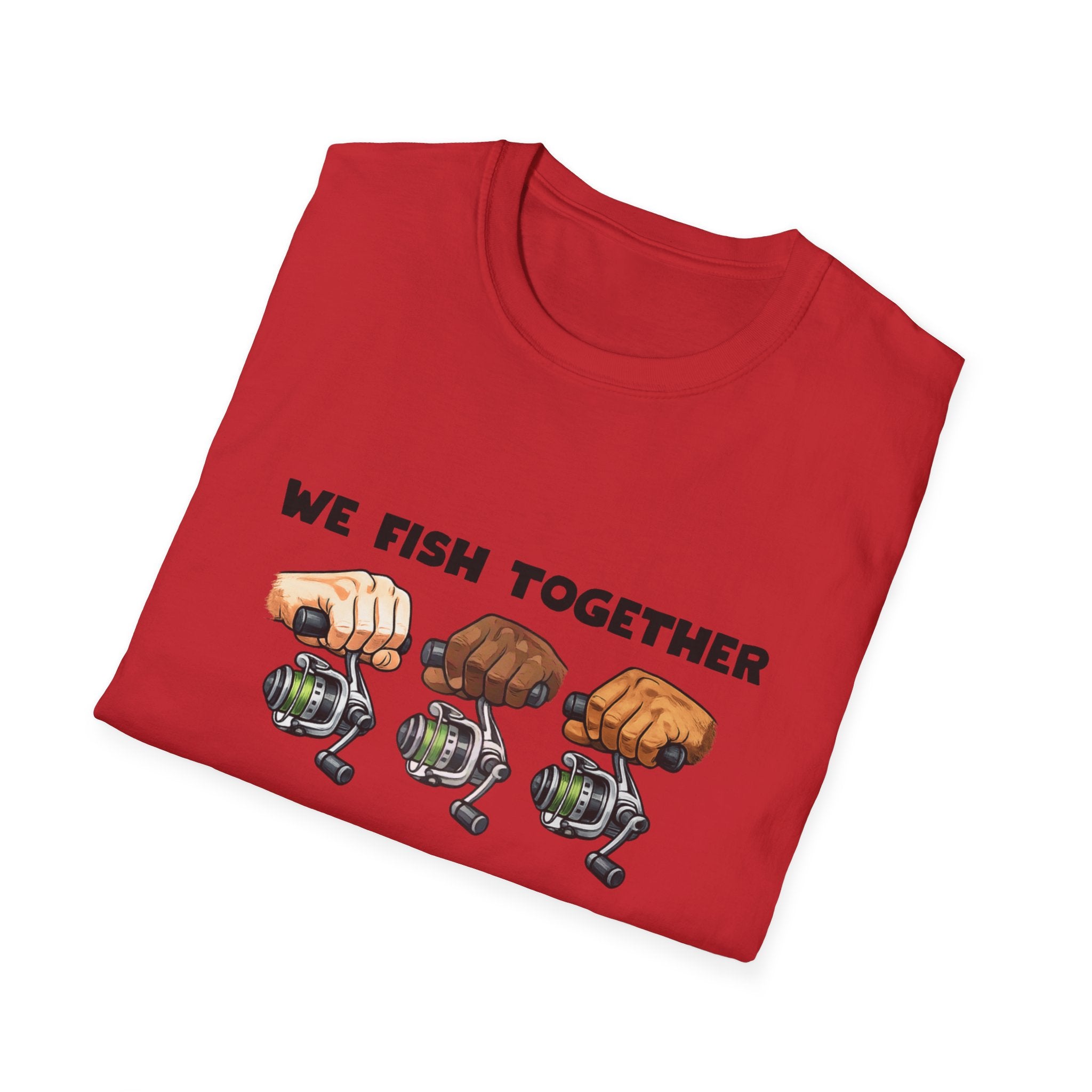 Fishing Team T-Shirt — "We Fish Together" Graphic Tee for Anglers