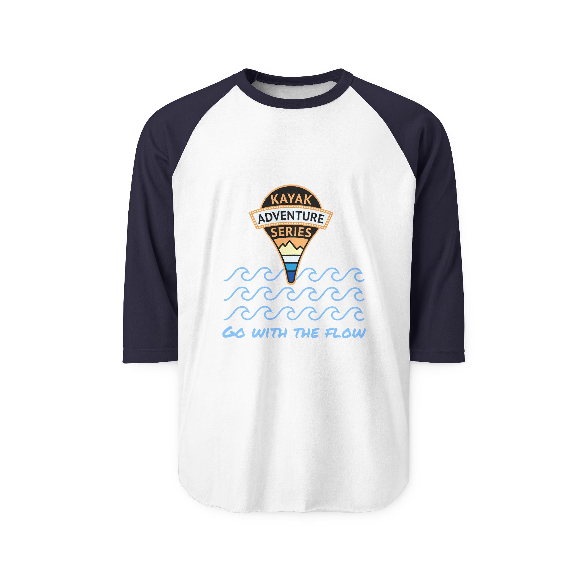 Kayak Adventure Series Raglan Shirt – 'Go With The Flow' Outdoor Tee