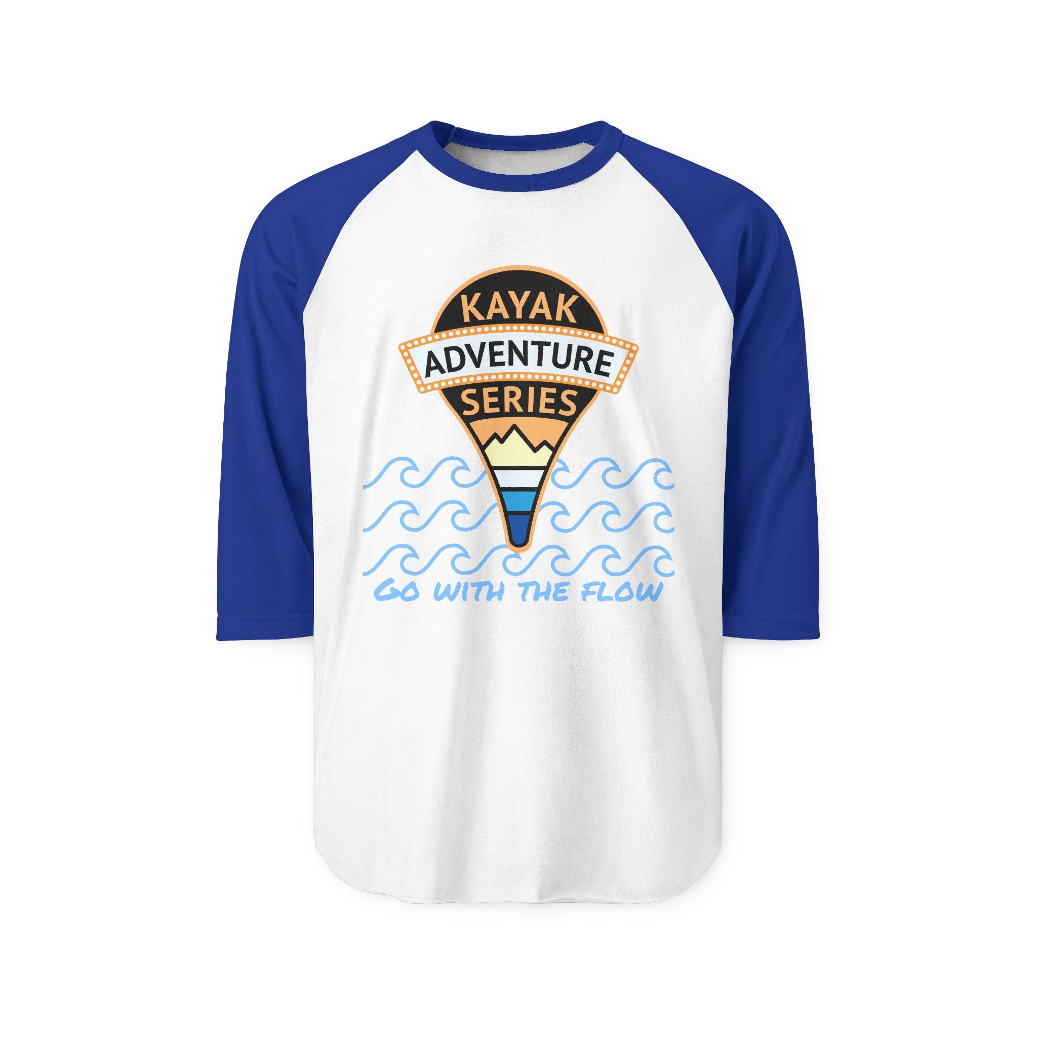Kayak Adventure Series Raglan Shirt – 'Go With The Flow' Outdoor Tee