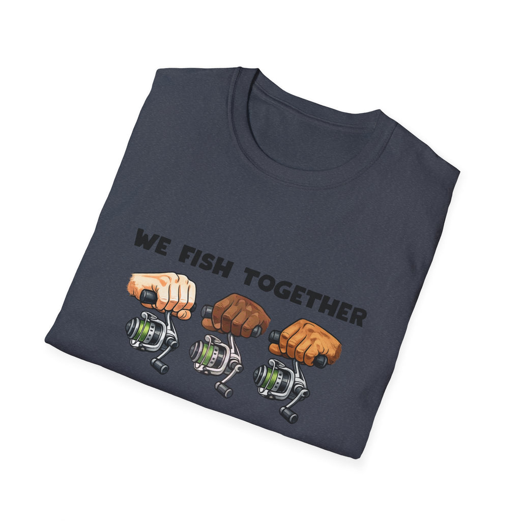 Fishing Team T-Shirt — "We Fish Together" Graphic Tee for Anglers