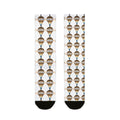 KAS logo Pattern Crew Socks — White Sublimation Travel Socks