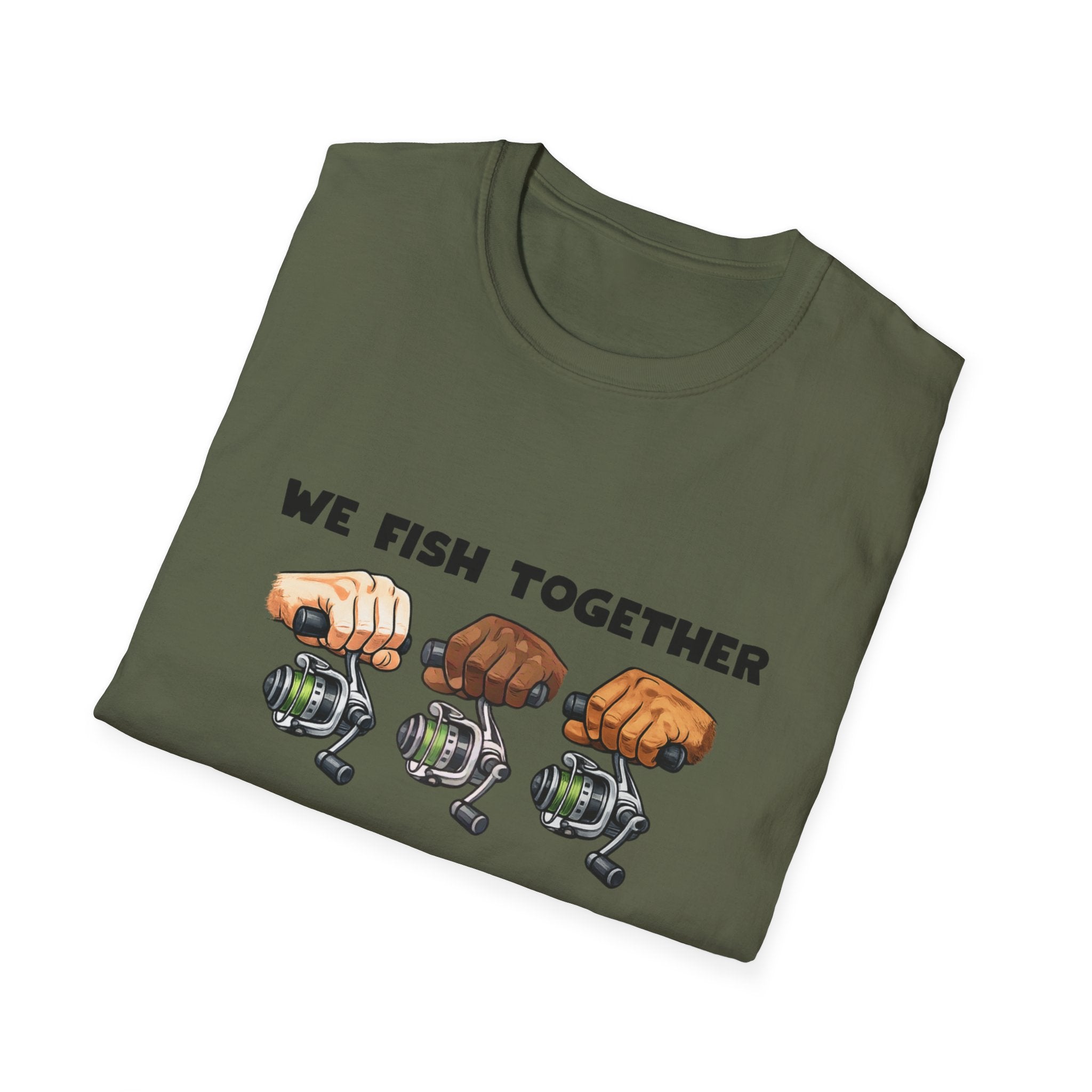 Fishing Team T-Shirt — "We Fish Together" Graphic Tee for Anglers